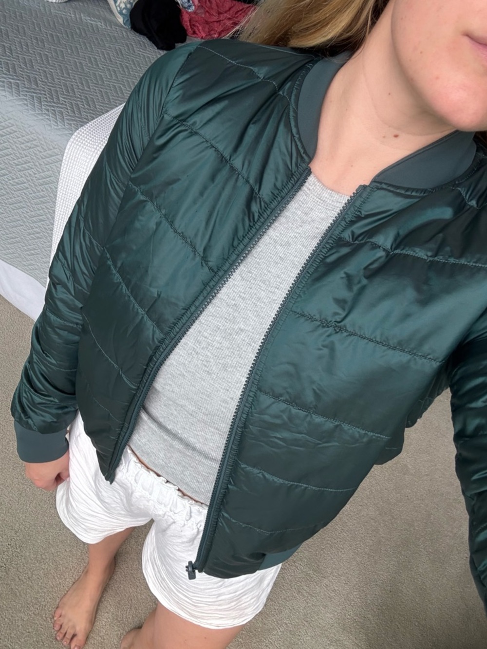 Lululemon reversible teal bomber
